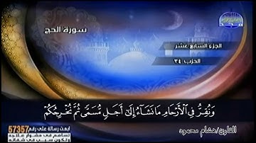 القارئ الشيخ هشام محمود حنفي على قناه المجد للقران الكريم لاول مره