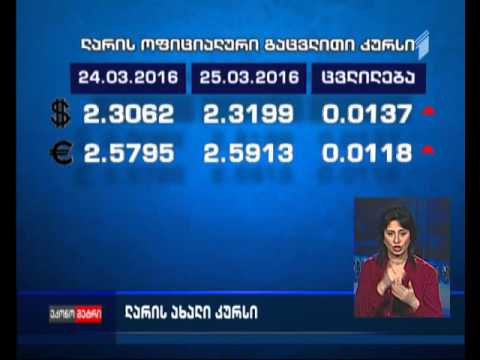 ლარი ერთი თეთრით გაუფასურდა