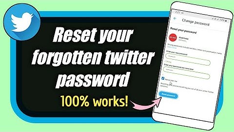 2 ways to reset forgotten Twitter password