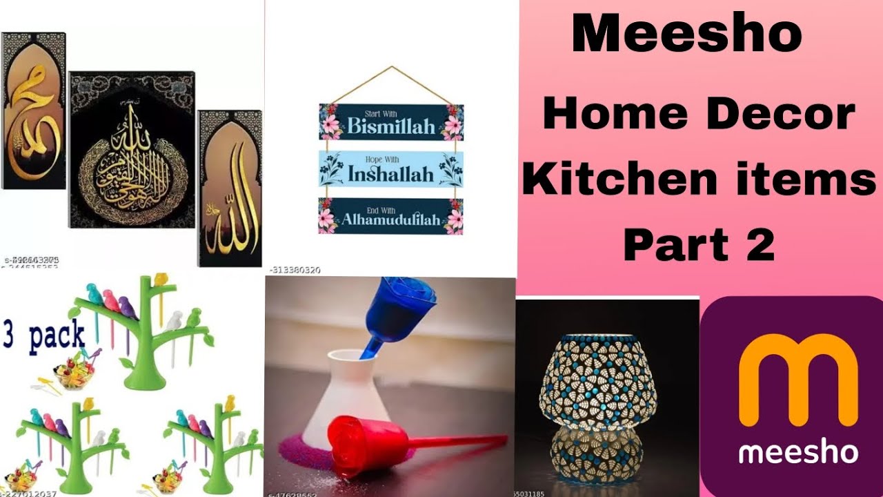 Meesho 🏡Home Decor And Kitchen items at 👌affordable rates all under