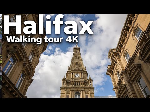 Halifax walking tour 4K | UK | West Yorkshire