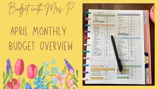 April Monthly Budget Overview | Budget With Me | Zero Based Budget