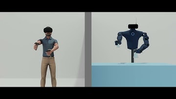 VR-controlled humanoid robot