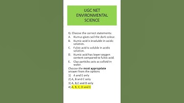 UGC NET/JRF/SET EXAM PAPER 2 ENVIRONMENTAL SCIENCE PYQS #evs #ugcnetexam #pyqs