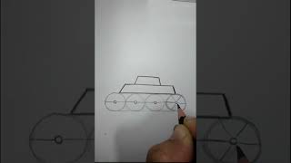 رسمة دبابة سهلة جدا للأطفال /تعليم رسم دبابة حربيه ٦ اكتوبر سهلة جدا للأطفال