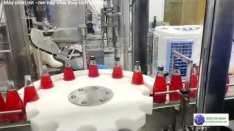 Máy chiết rót ren nắp chai siro, nước ngọt tự động - ĐIỆN CƠ XANH 0984467870 #Shorts