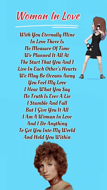 Barbra Streisand ~ Woman in Love (Lyrics)