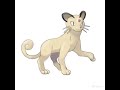 Pokémon Evolution - Meowth Evolve into Persian (Square Crop)