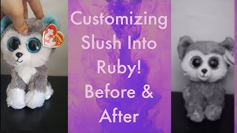 Customizing Slush The Husky Beanie Boo AKA Ruby! | BooStudioz Customs