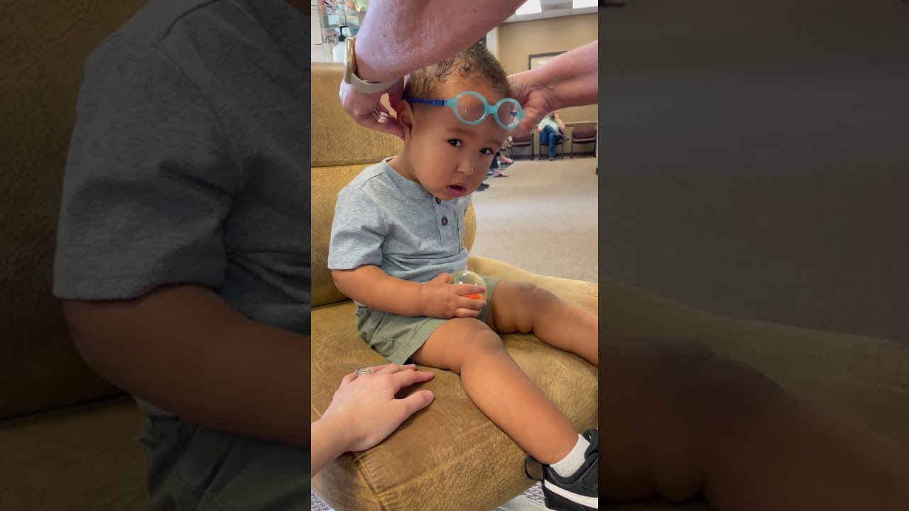 Boy overwhelmed after seeing clearly for first time