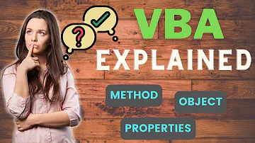 Excel VBA language | Objects, Methods & Properties