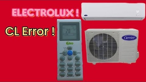 Electrolux AC - CL Error how to remove .
