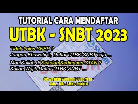 TUTORIAL CARA MENDAFTAR UTBK -  SNBT 2023