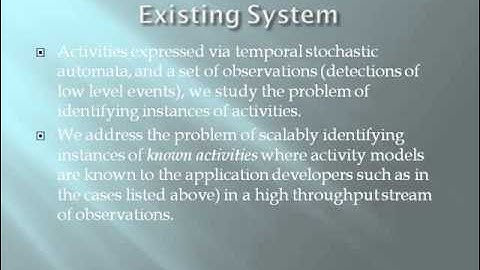 2014 IEEE DATA MINING PASS A Parallel Activity Search System
