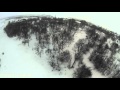 Полёт над рекой в Сидорово-Кадамовском. (Flight ZMR250 over the snowy river).