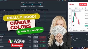 ROUND #5: 32 USD IN 2 MINUTES  WITH Simple Trend + CANDLE COLORS 🟢🔴MORE POWER 😎 || BINARYTOOLS PRO