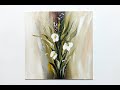 Snowdrops, Easy Painting, Acrylics, Flowers, Spring / Scneeglöckchen, Einfach Malen, Blumen, V438