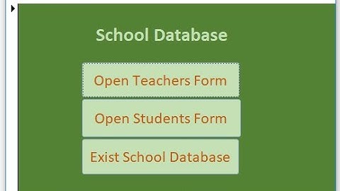SwitchBoard Using A Form in Ms Access