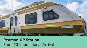 Find your way to the UP Express platform at Pearson Airport from Terminal 3 International Arrivals