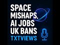 Space Mishaps, AI Jobs, UK Bans: TXTVIEWS — 2026-04-22