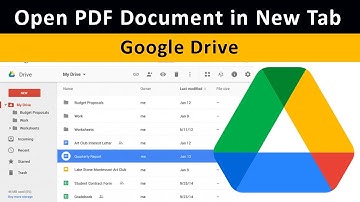 How to Open PDF Document in New Tab in Google Drive? (Web Version)