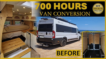 😉 DIY camper time-lapse 🛠️ - 700 uur naar de perfecte bestelwagen 🚐✨ #vanlife #campervan #camping