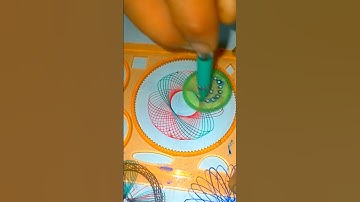 How I made a beautiful design spirograph by rotating the pencil #art  #spirograph #satisfying