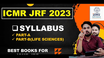 ICMR JRF SYLLABUS/ ICMR JRF LIFE SCIENCES / BEST BOOKS FOR ICMR JRF/ ICMR-JRF 2023 / #icmrjrf