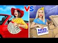 金持ち娘VS貧乏娘！| ラタタのお金持ちと貧乏人のおかしなおつまみバトル