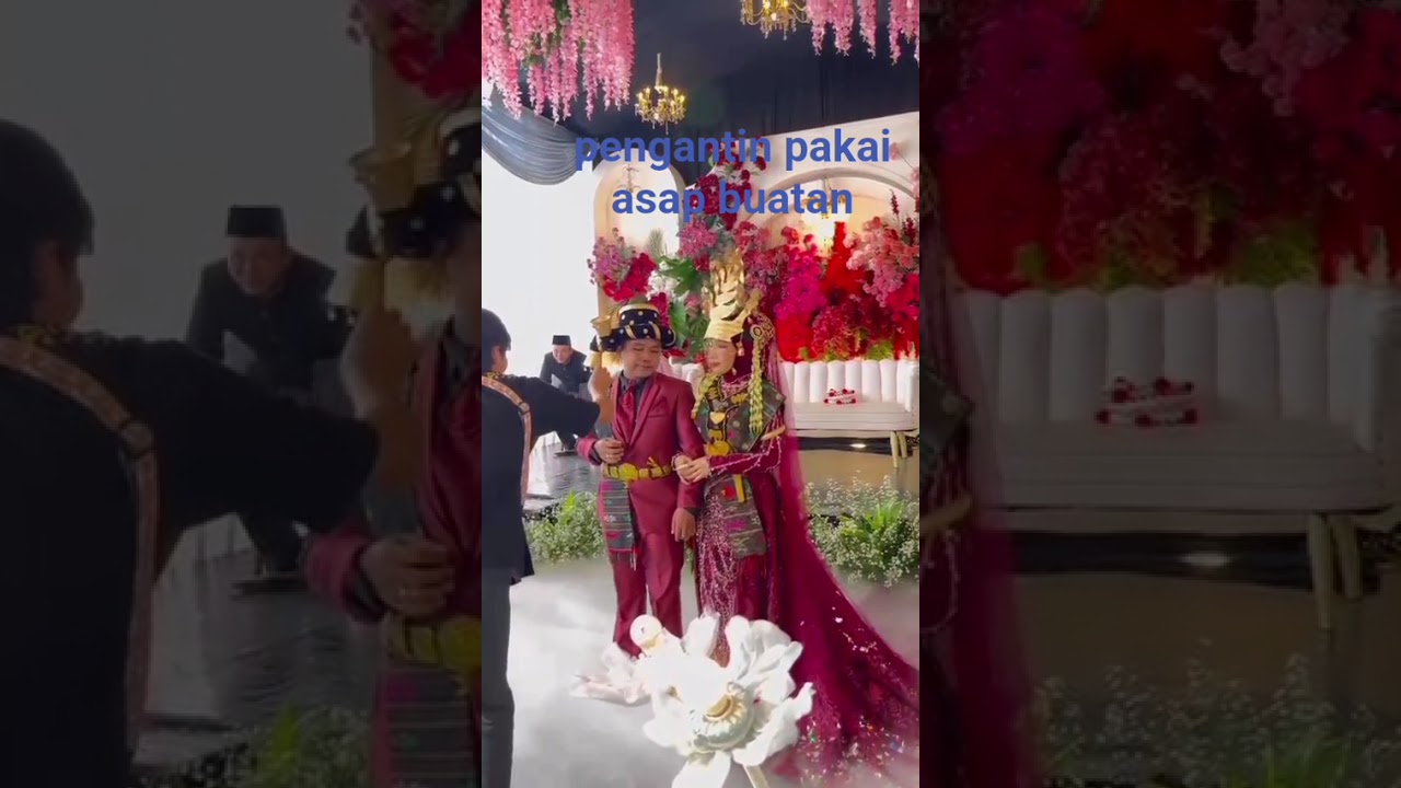 pengantin pake asap buatan