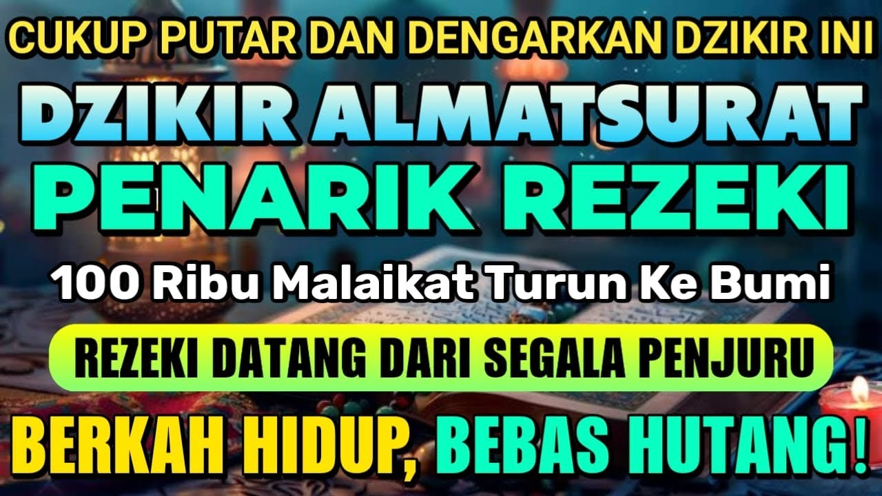Dzikir Almatsurat Penarik Rezeki dan Memohon Ampunan | PUTAR DI DALAM RUMAH DAN TEMPAT USAHA