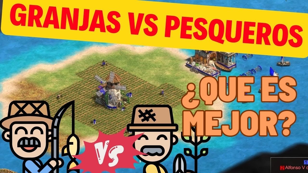 Granjas o Pesqueros, ¿Qué produce comida más rápido? Age of Empires