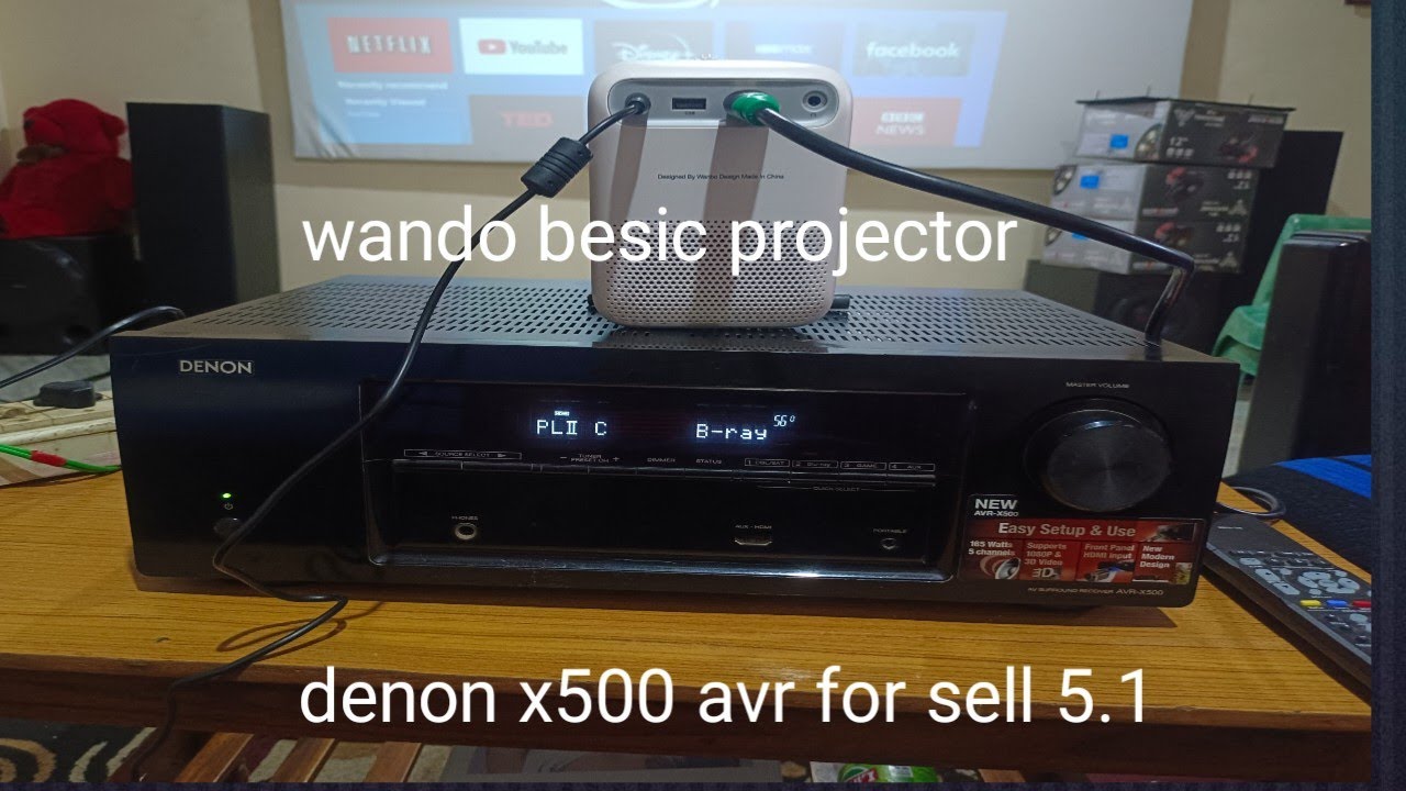 5.1 Denon x500 wando besic projector - YouTube