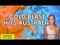 Cold change sweeps Australia | Strong winds, alpine snow & coastal warnings Daily Forecast Australia