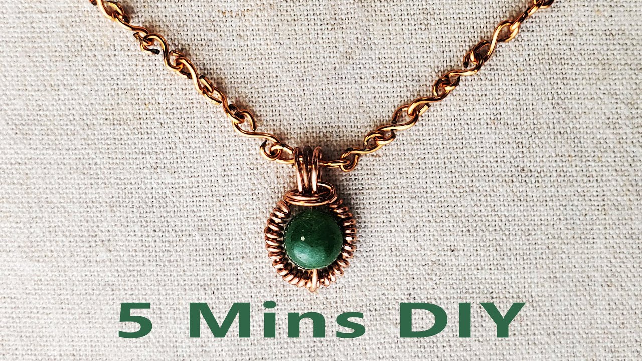 5 Mins Pendant  五分鐘墜子 DIY, made easy wire jewelry in few move 超容易做的金屬線手飾, for greenhands 新手入門款 縮圖