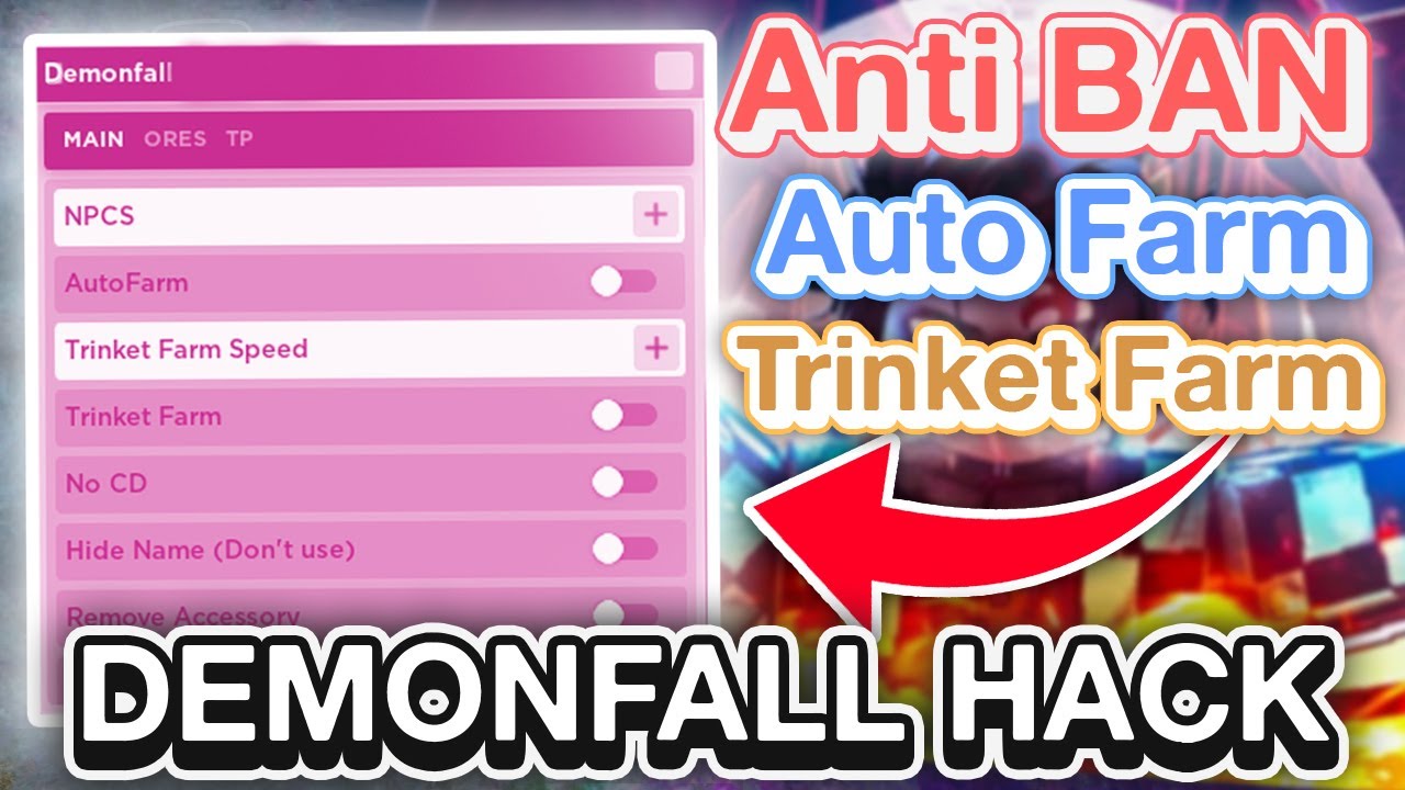 NEW] ROBLOX, Demonfall Script Hack GUI, Trinket Farm