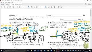 Angle Addition Postulate