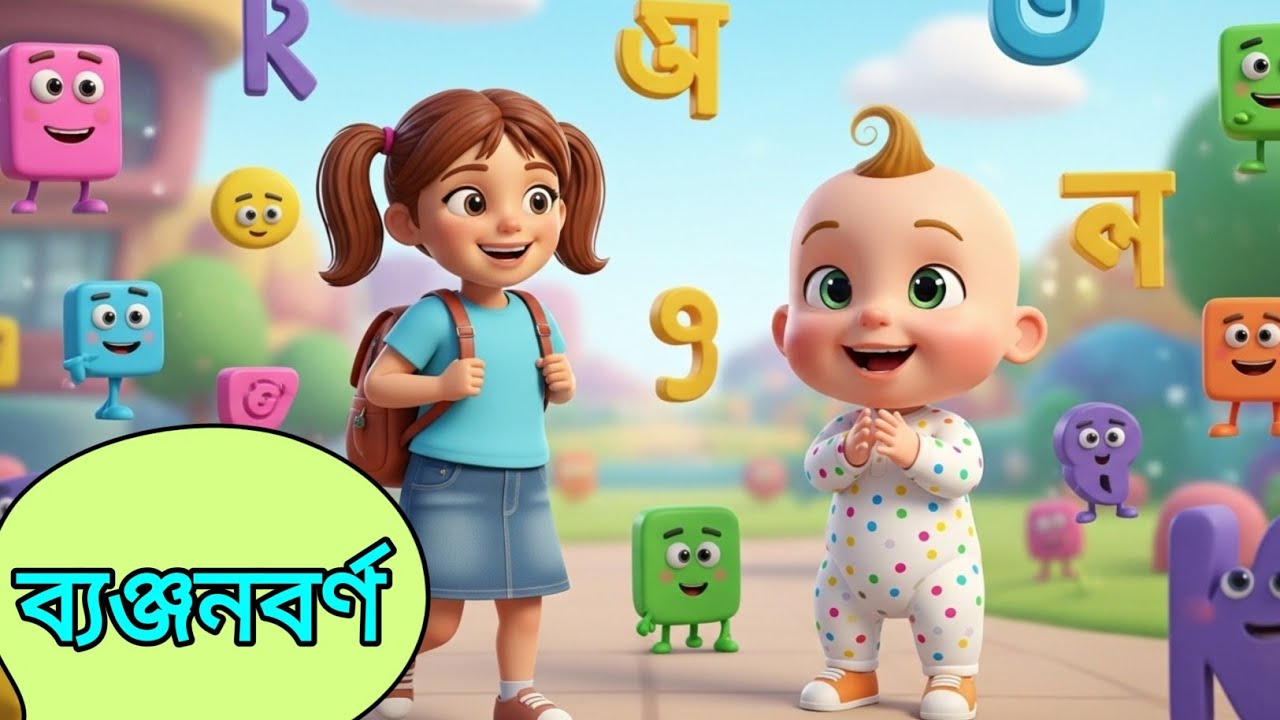 বাংলা বর্ণমালা ছড়া | Bangla Alphabet Song for Kids | ক খ গ ঘ ছড়া | Nursery Rhymes in Bangla | Kids 