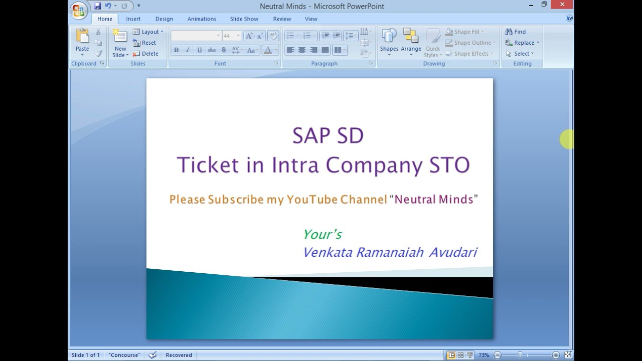 Intra Company Sales In Sap Sd