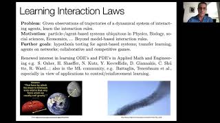 Mauro Maggioni, Learning Interaction laws in particle- and agent-based systems, 2021.08.31