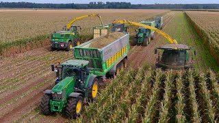 Mais 2023 : Big Corn Harvest | John Deere 9800i | 8600i | Van den Tillaart | 10x John Deere | Truck