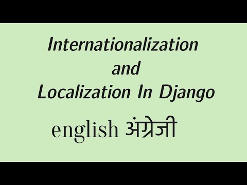 Localization and internationalization