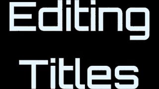 Edit Titles in VideoPad