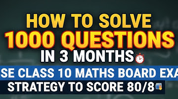 💪 3 Months = 80/80! Class 10 Maths Study Plan + 1000 Questions Strategy | Topper’s Secret Revealed ✨