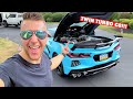 FIRST DRIVE IN MY TWIN TURBO C8 CORVETTE!!! *It's PERFECT!*