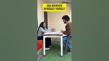 How to answer introduce yourself | Most Important Interview Question 🔥#mba