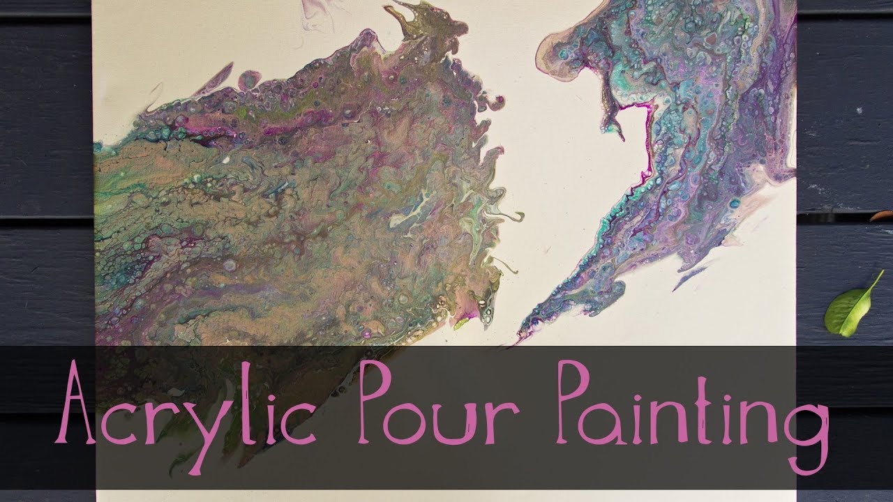 Acrylic Pour Painting | First Attempt + Dirty Flip Cup Method - YouTube
