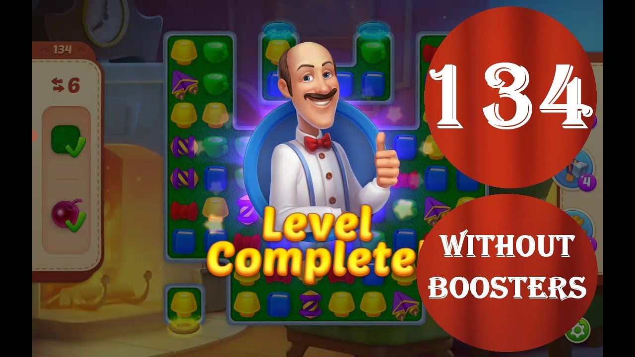 Homescapes Level 134 - [16 moves] [2022] [HD] solution of Level 134 ...