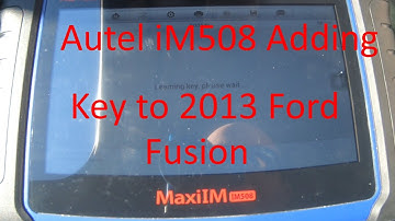 (439)  Autel iM508 Adding a Key to a 2013 Ford Fusion