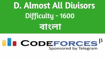 D. Almost All Divisors | Dificulty - 1600 | Codeforces Solution | C++